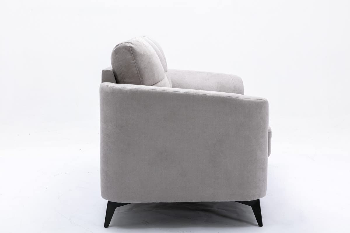 Light Gray Upholstered Loveseat K2911