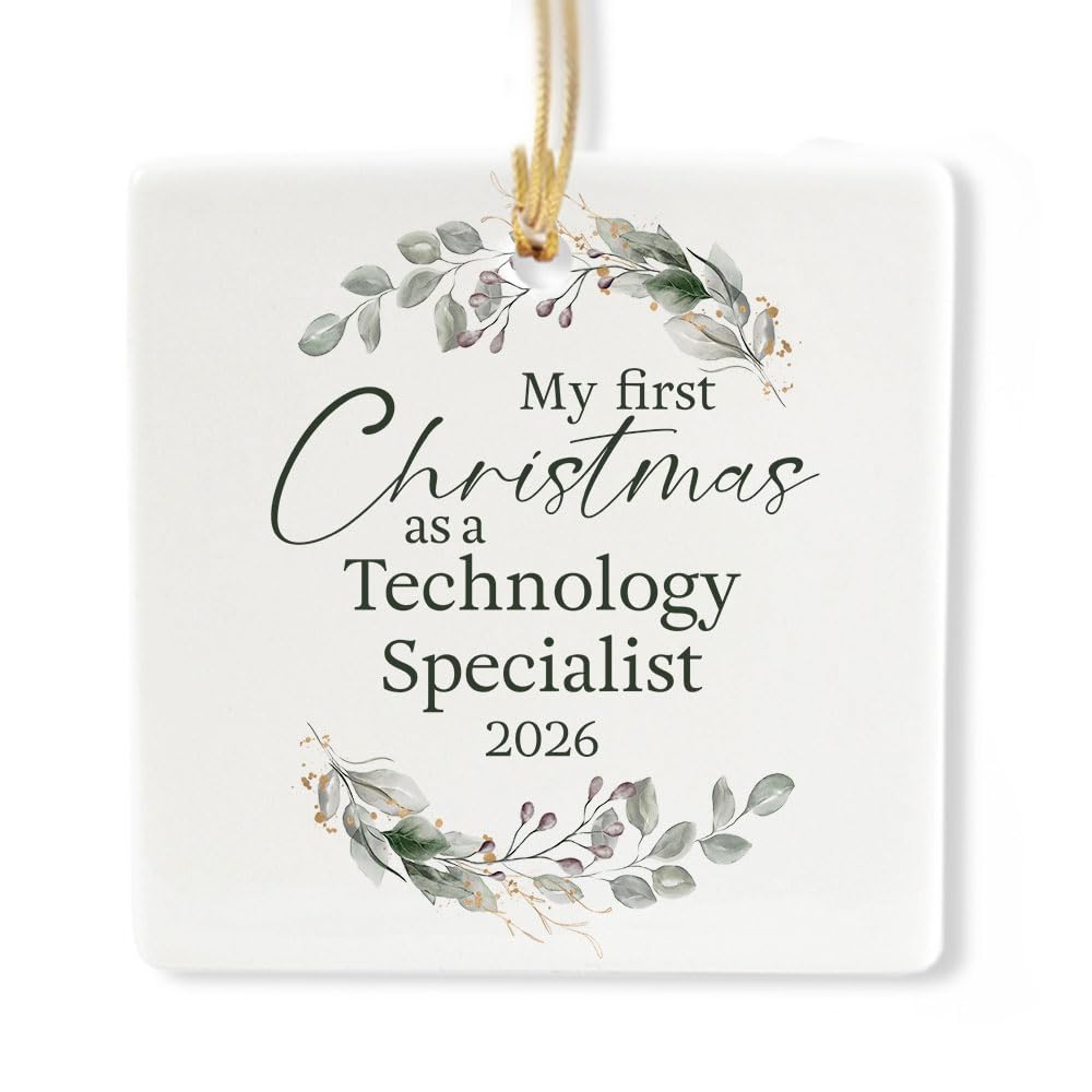 Ceramic 3-inch Square-Shaped Ornament D4855