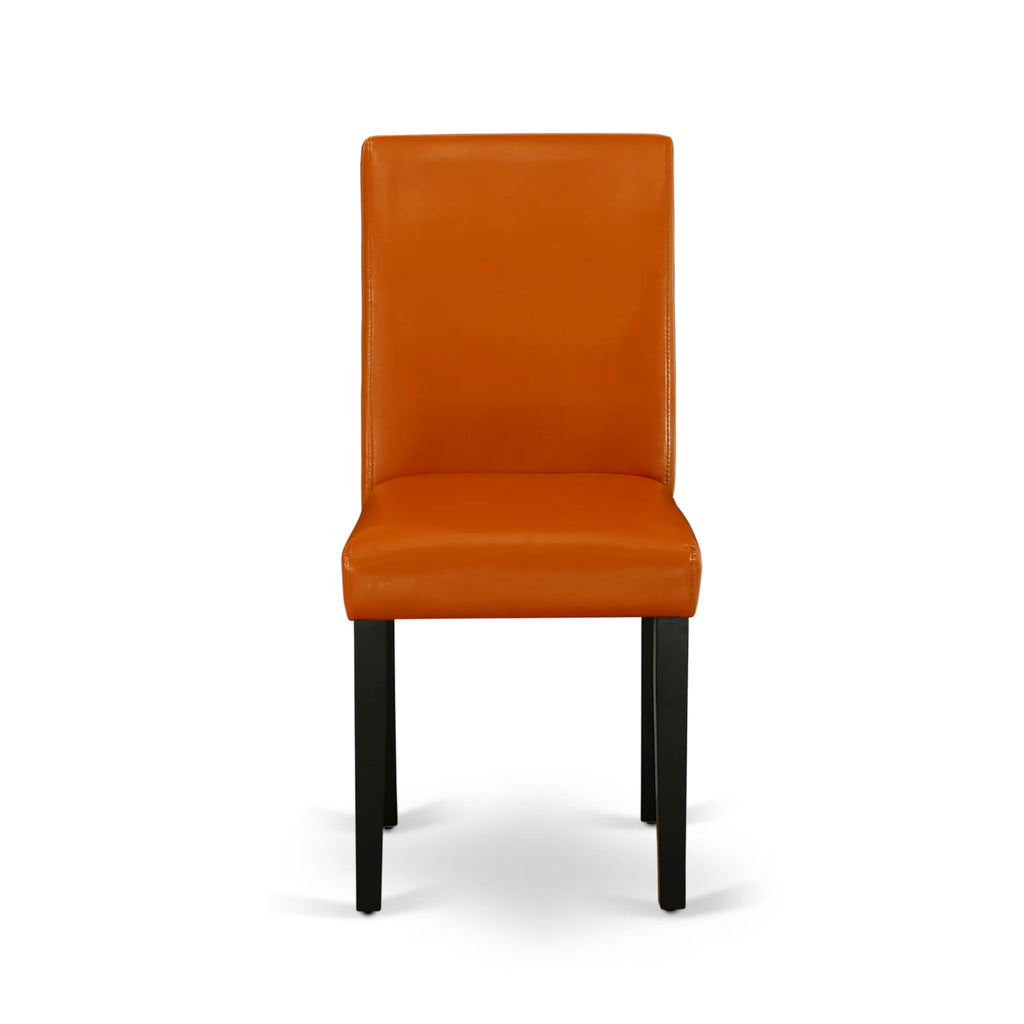 Baked Bean Faux Leather Upholstered Dining Chairs Set of 2 Q627850