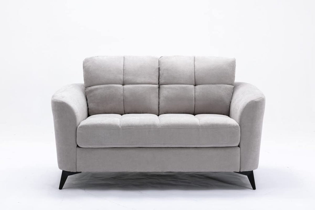 Light Gray Upholstered Loveseat K2911
