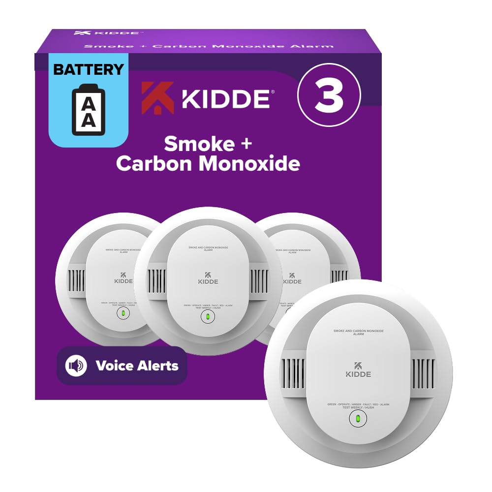 Smoke & CO Detector, AA Battery-Powered, 3 Pack L442836