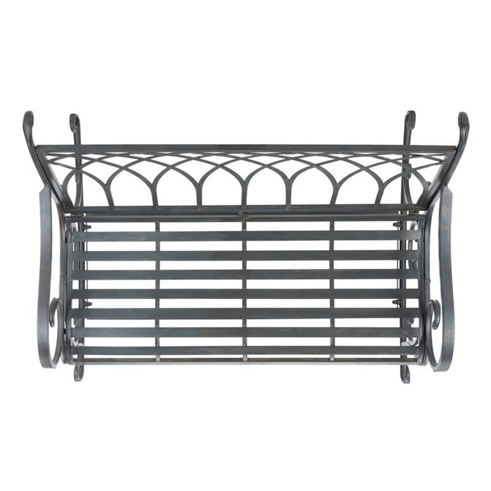Black Wrought Iron Outdoor Rocking Bench U725002