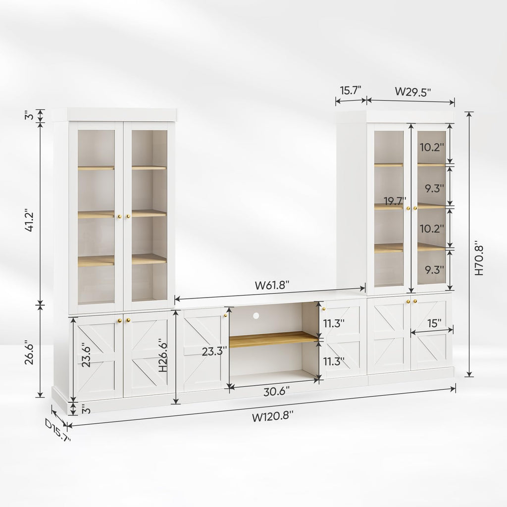 White TV Stand Entertainment Center X276164