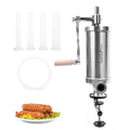 2.5 LBS Stainless Steel Sausage Stuffer with 4 Funnels G330033