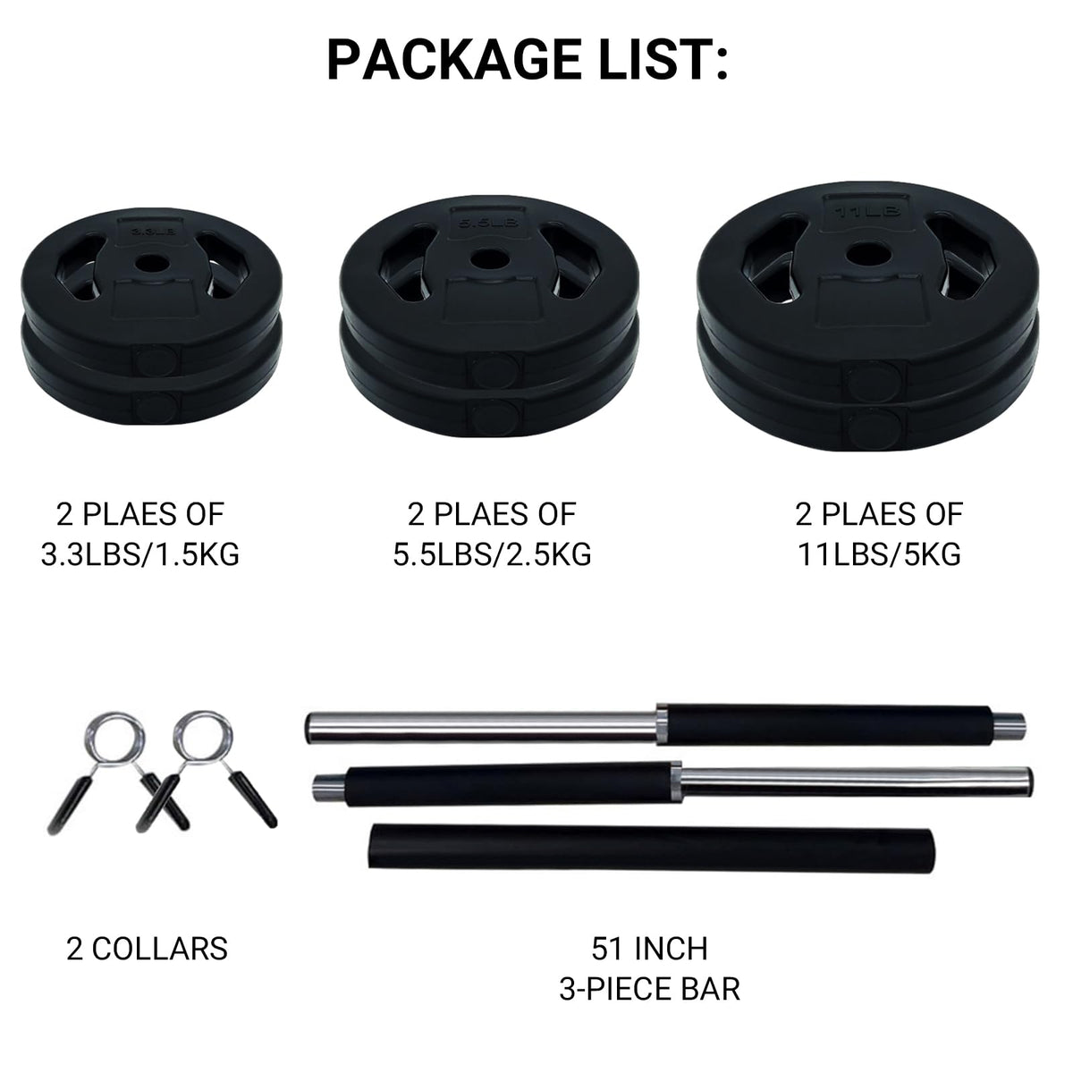 Adjustable Barbell Weight Set H6119