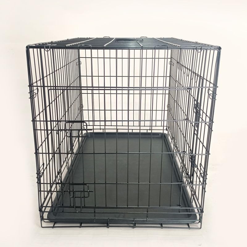 24-Inch Folding Metal Dog Crate with Removable Tray N61794
