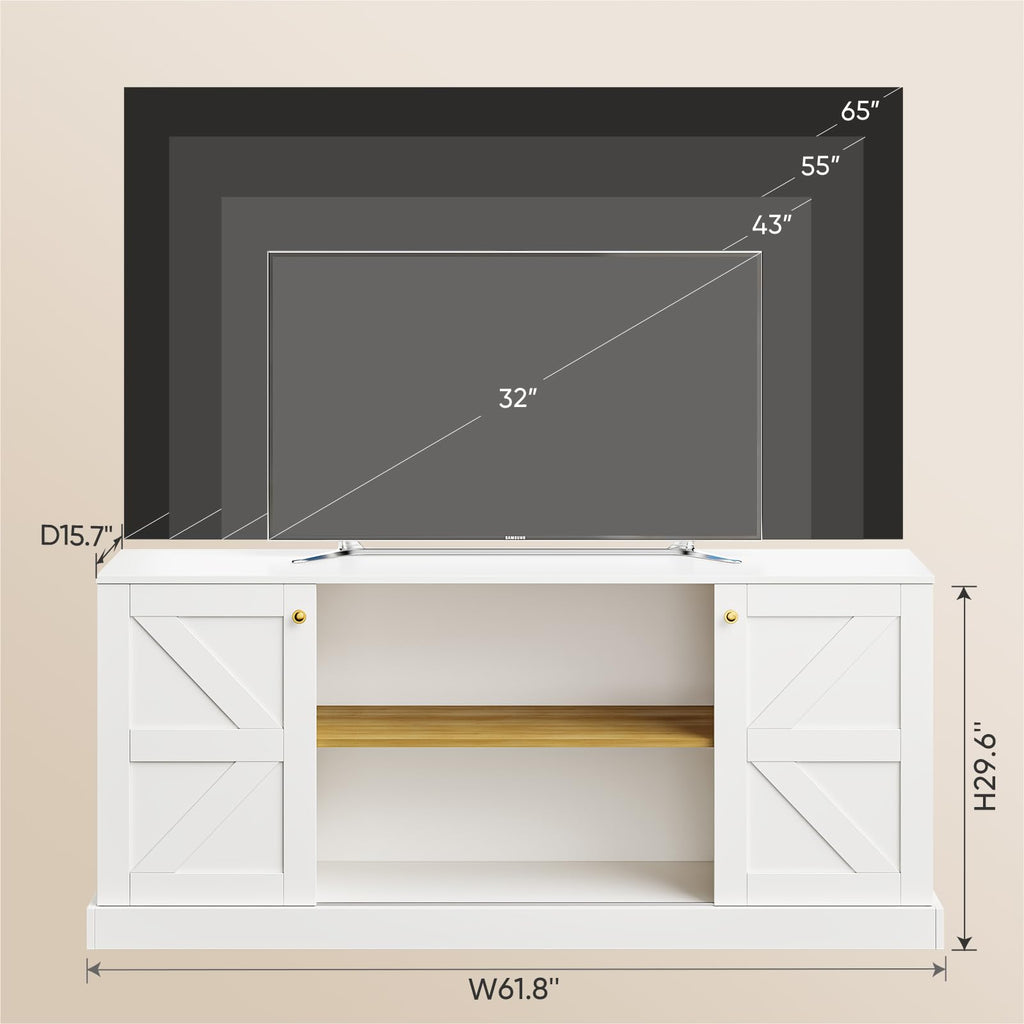 White TV Stand Entertainment Center X276164