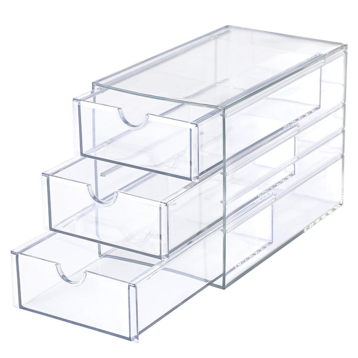 3 Drawer Clear Acrylic Desktop Organizer G87973