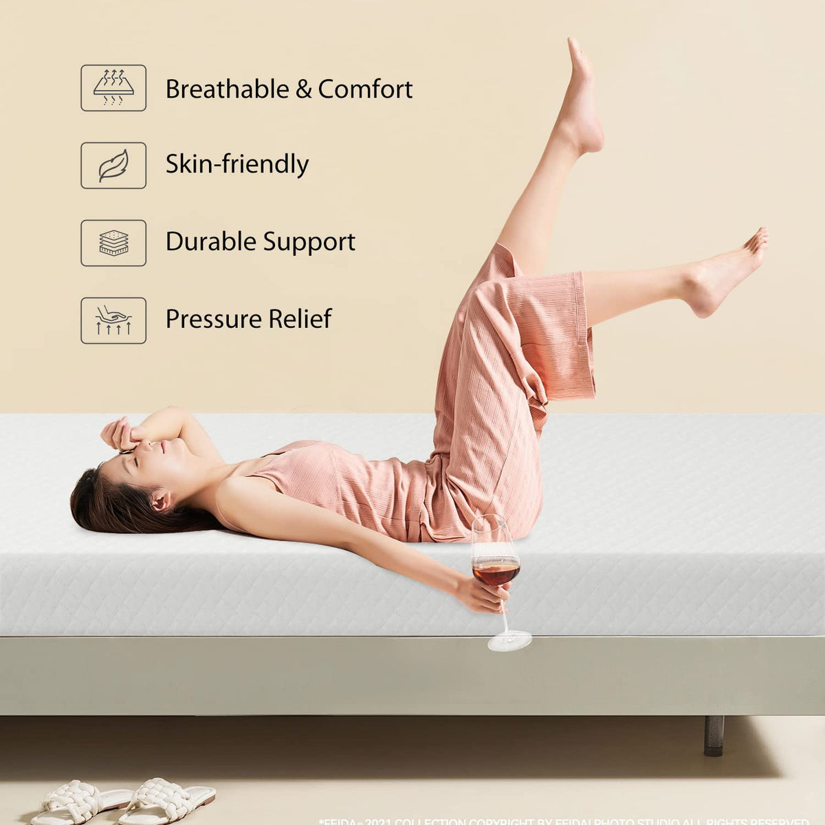 5 Inch Gel Memory Foam Twin Mattress N866242