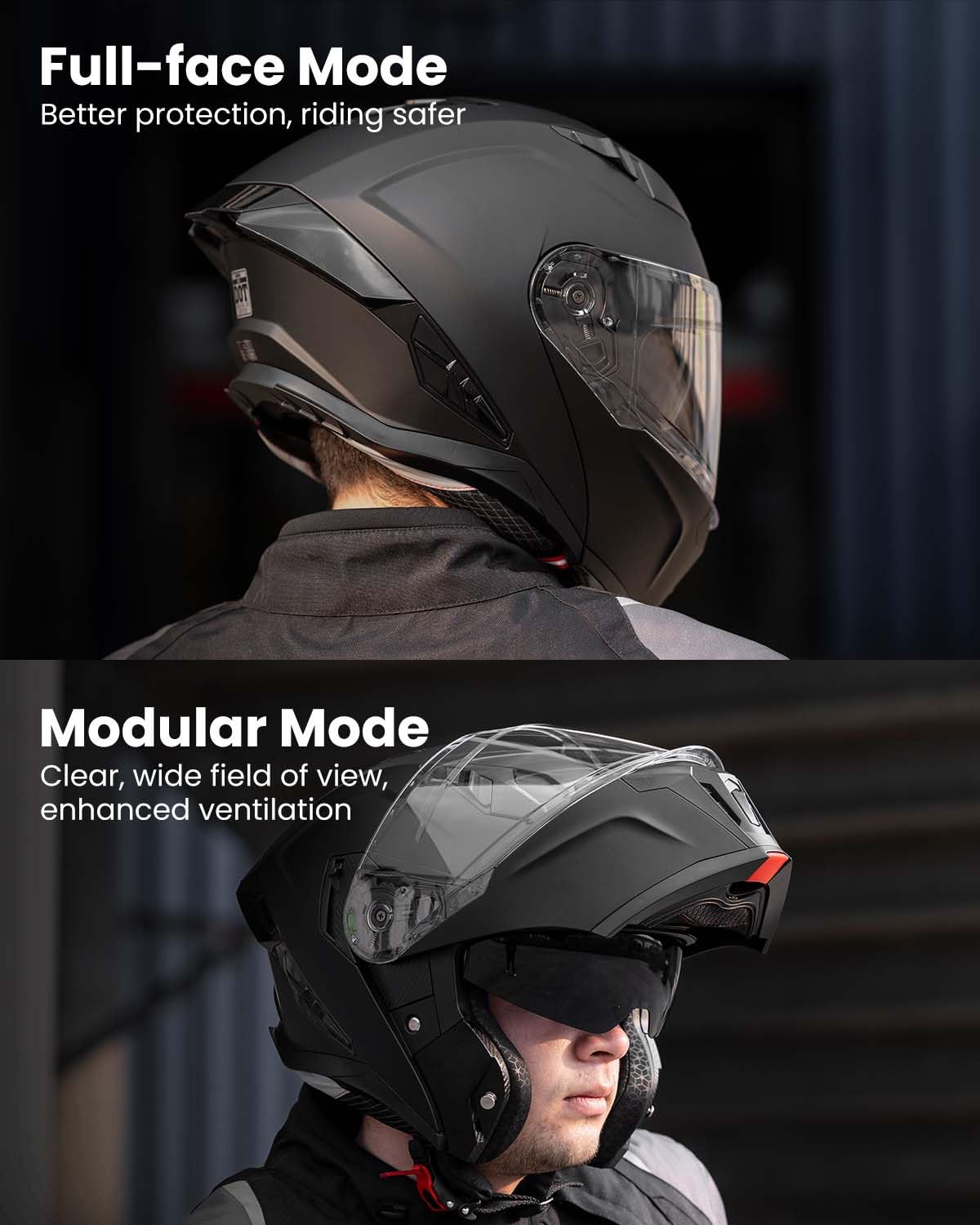 DOT Approved Modular Flip up Motorcycle Helmets W327