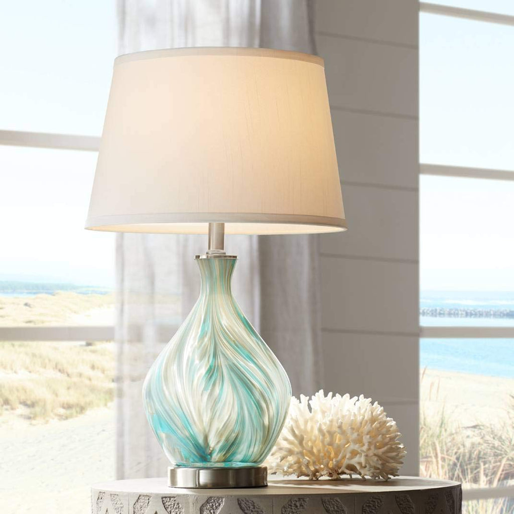 22" Art Glass Table Lamps Set of 2 D60726