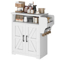 White Coffee Bar Cabinet with Storage E216988