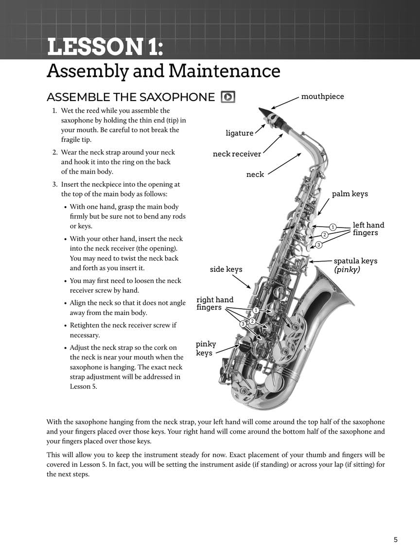 Alto Sax Beginner Guide with Online Audio and Video B118693