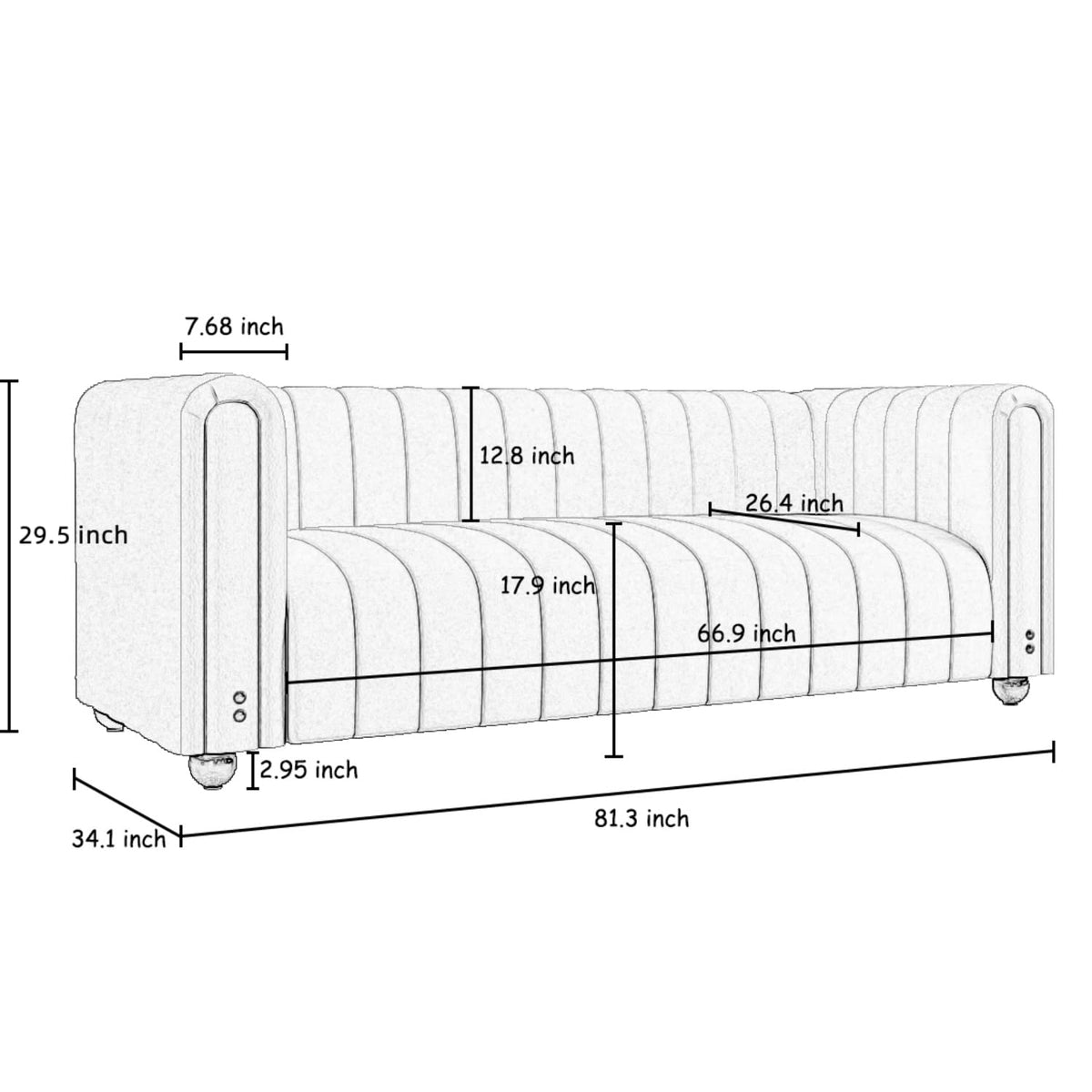 Orange Velvet 3 Seat Sofa R848228