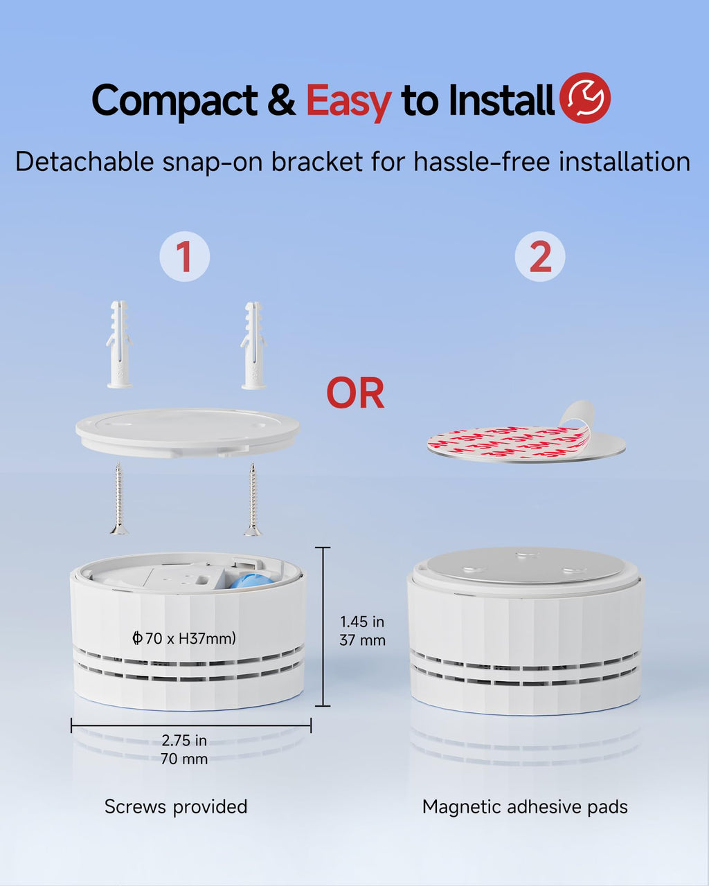 3 Pack Wireless Interconnected Smoke Detector G41332