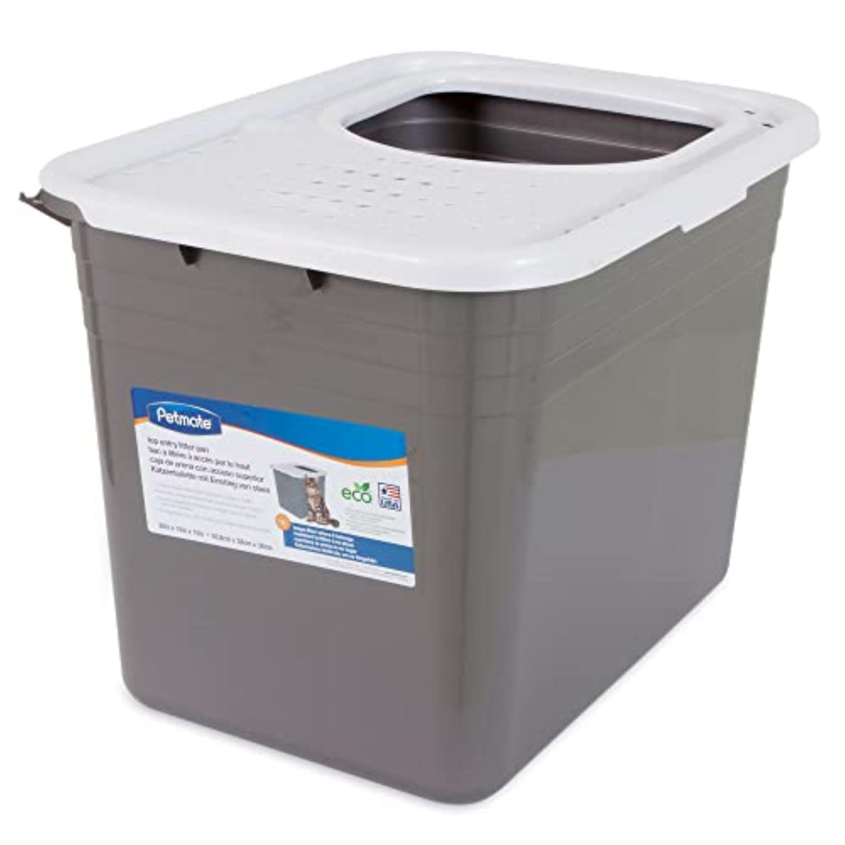 Enclosed Cat Litter Box with Hinged Lid E3652
