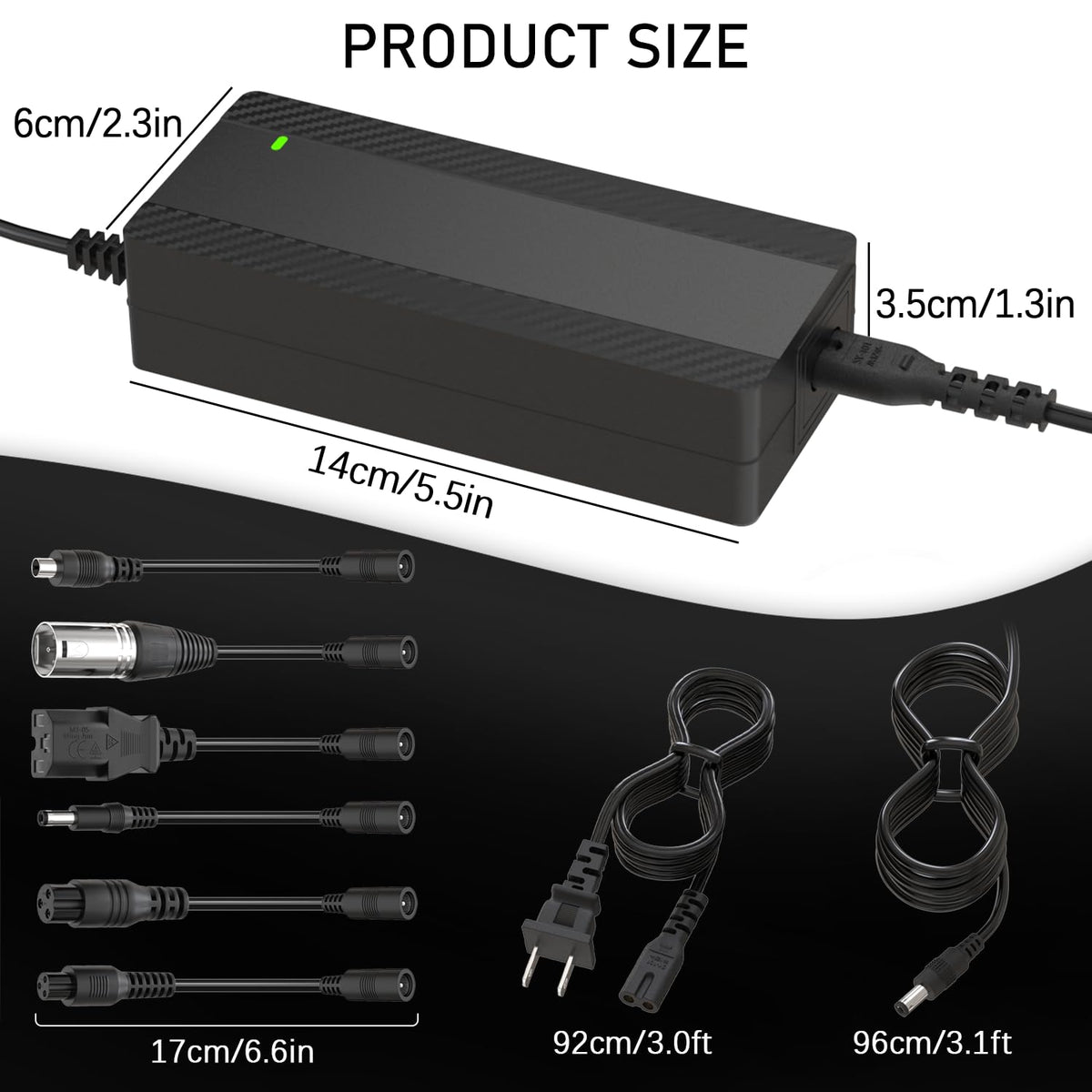 42V 2A Electric Scooter Charger with 7 Plugs M207