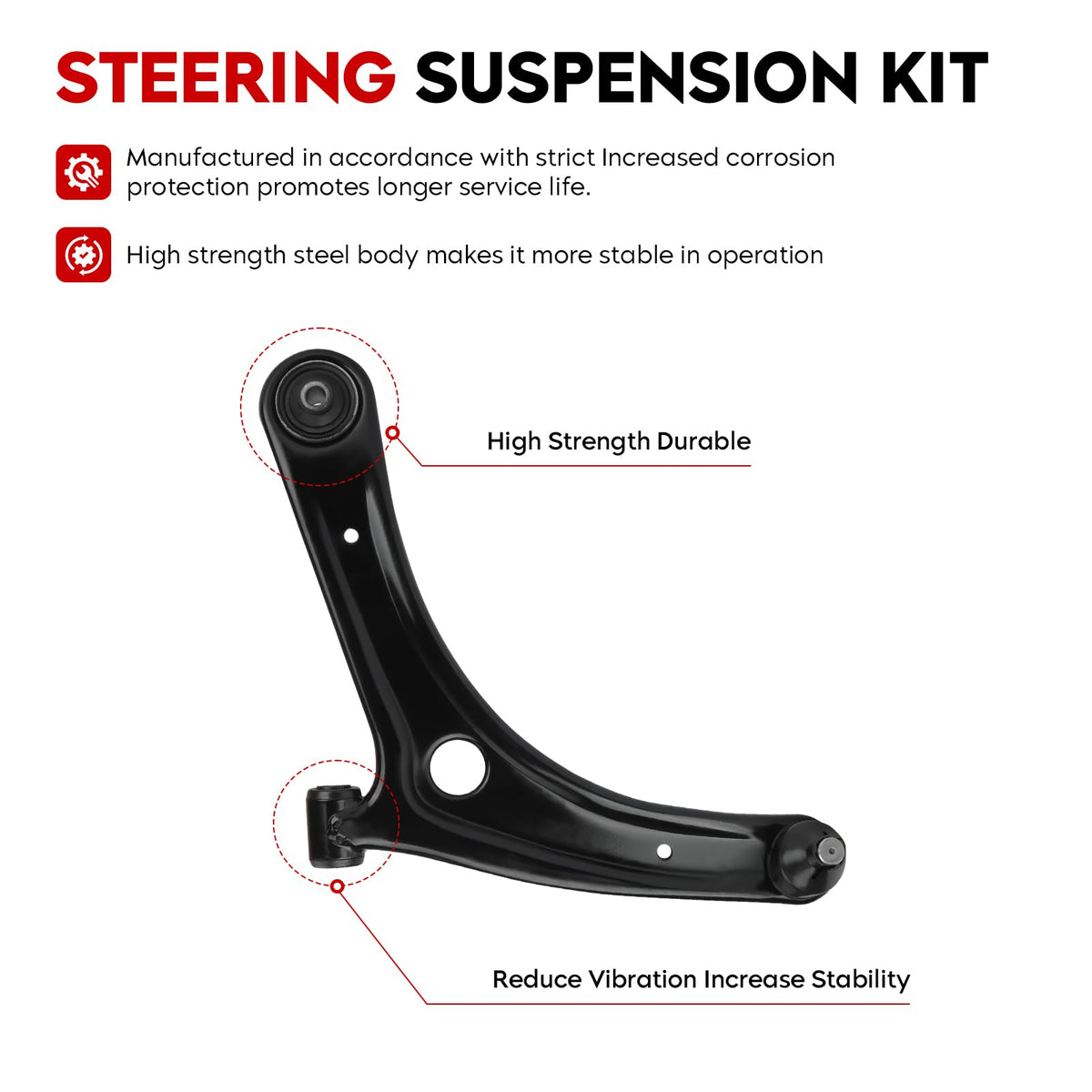 Front Lower Control Arm Suspension Kit with Ball Joint Tie Rods L962
