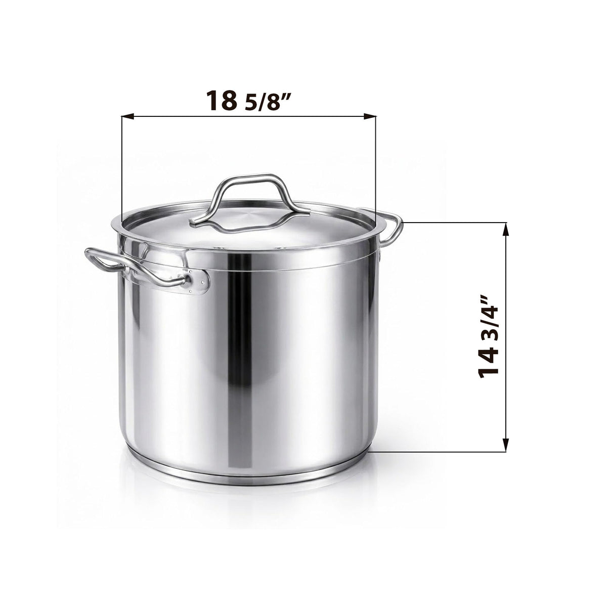 60 Qt Stainless Steel Stockpot with Lid W70785