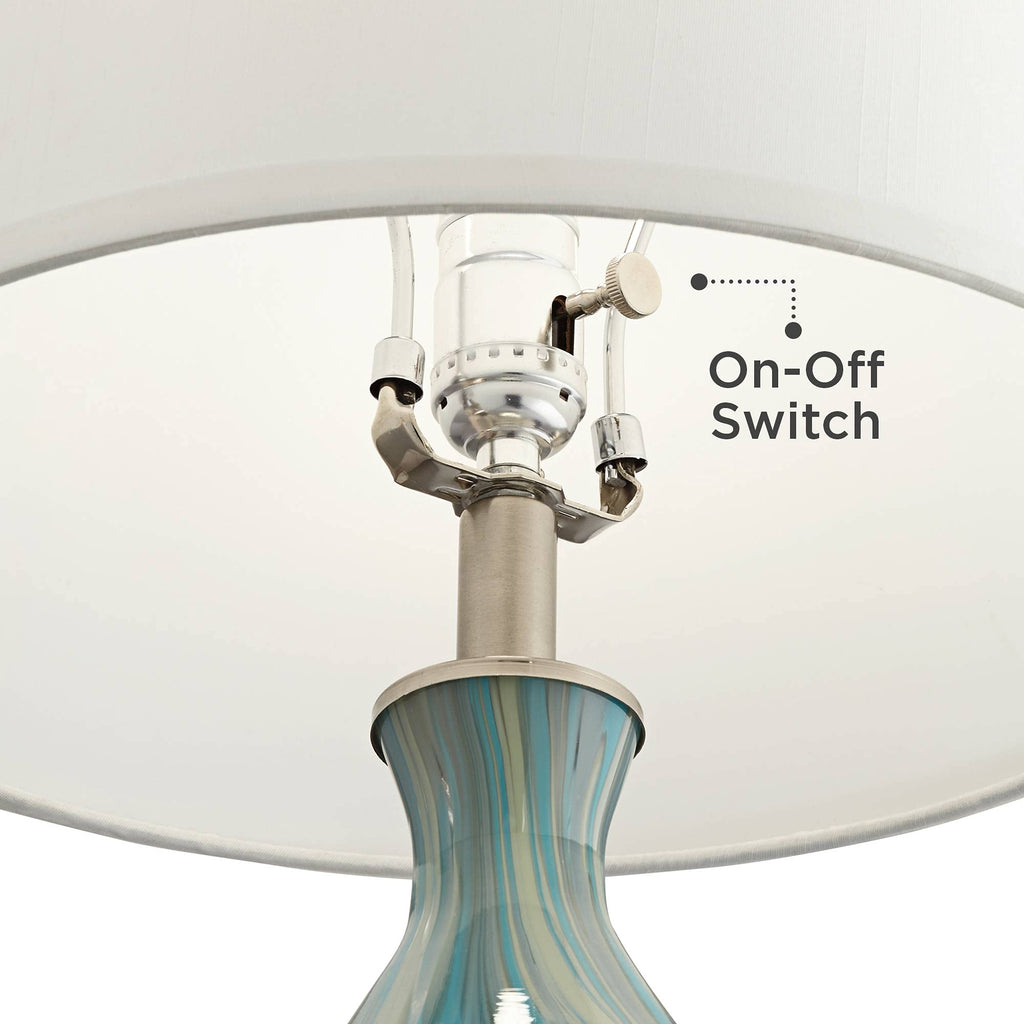 22" Art Glass Table Lamps Set of 2 D60726