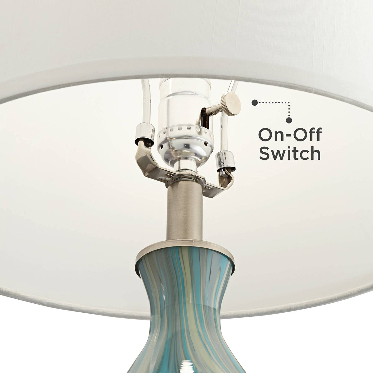 22" Art Glass Table Lamps Set of 2 D60726