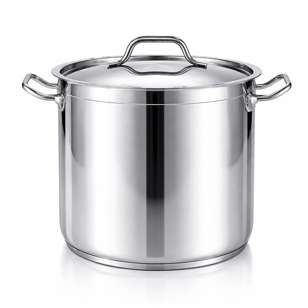 60 Qt Stainless Steel Stockpot with Lid W70785