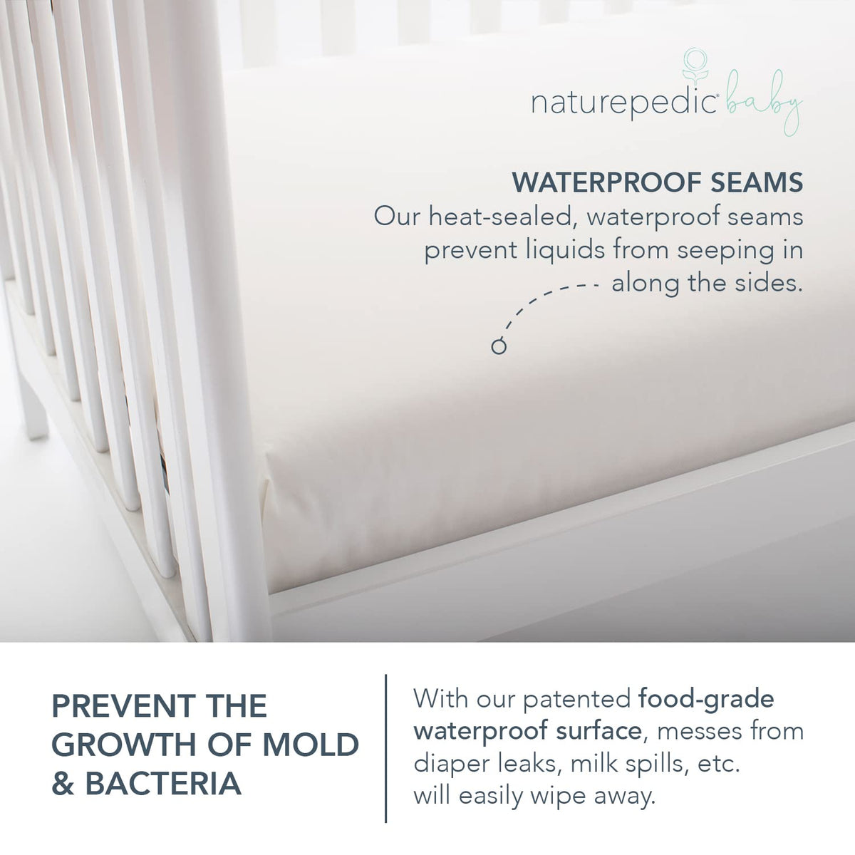 Organic 2-Stage Lightweight Waterproof Crib Mattress M97795