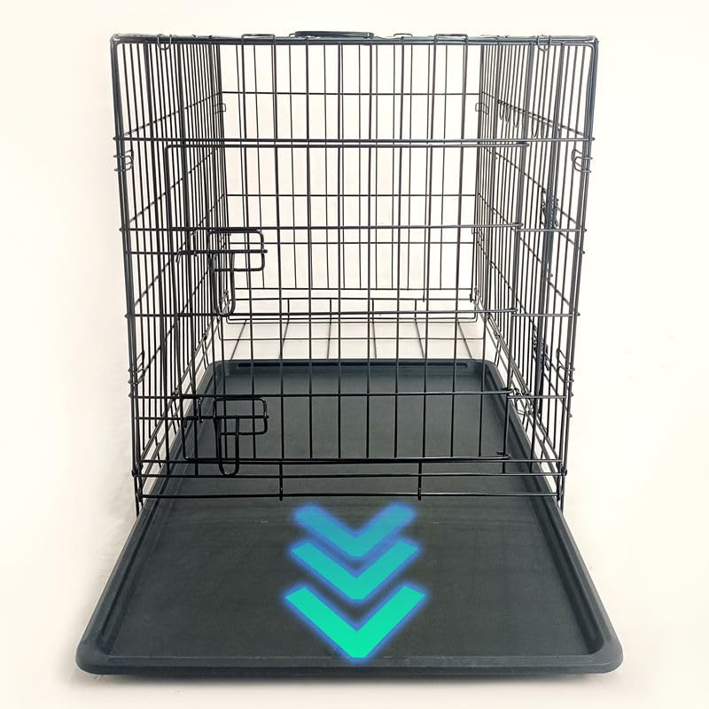 24-Inch Folding Metal Dog Crate with Removable Tray N61794