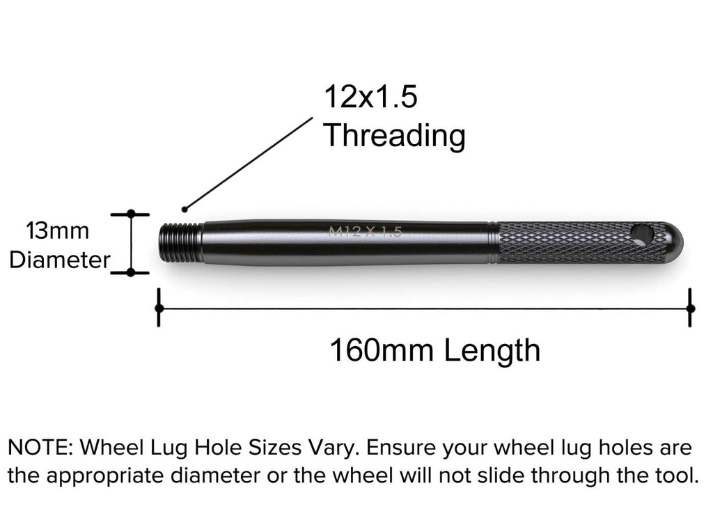 Wheel Hanger M12x1.5 160mm Black Pack of 2 O790