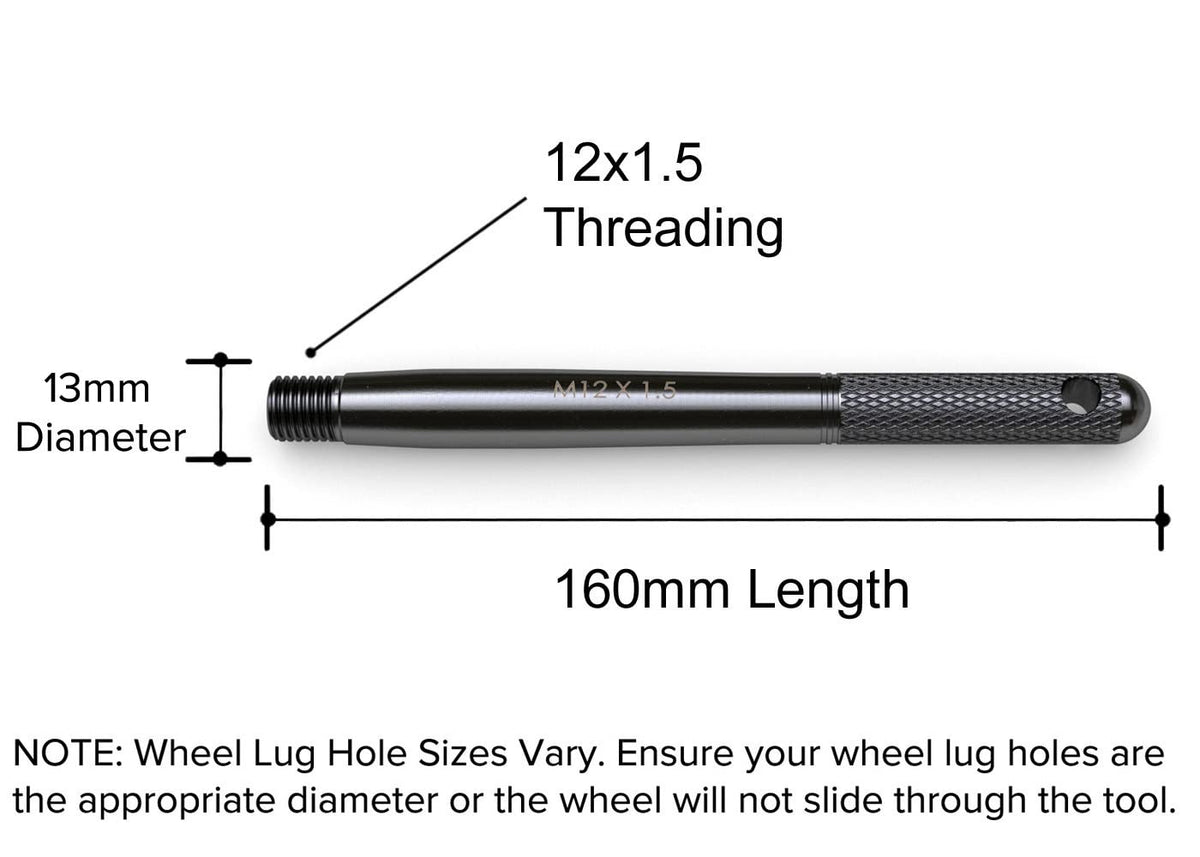 Wheel Hanger M12x1.5 160mm Black Pack of 2 O790