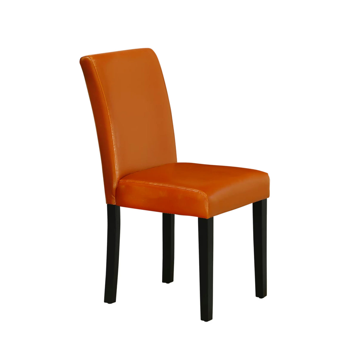 Baked Bean Faux Leather Upholstered Dining Chairs Set of 2 Q627850