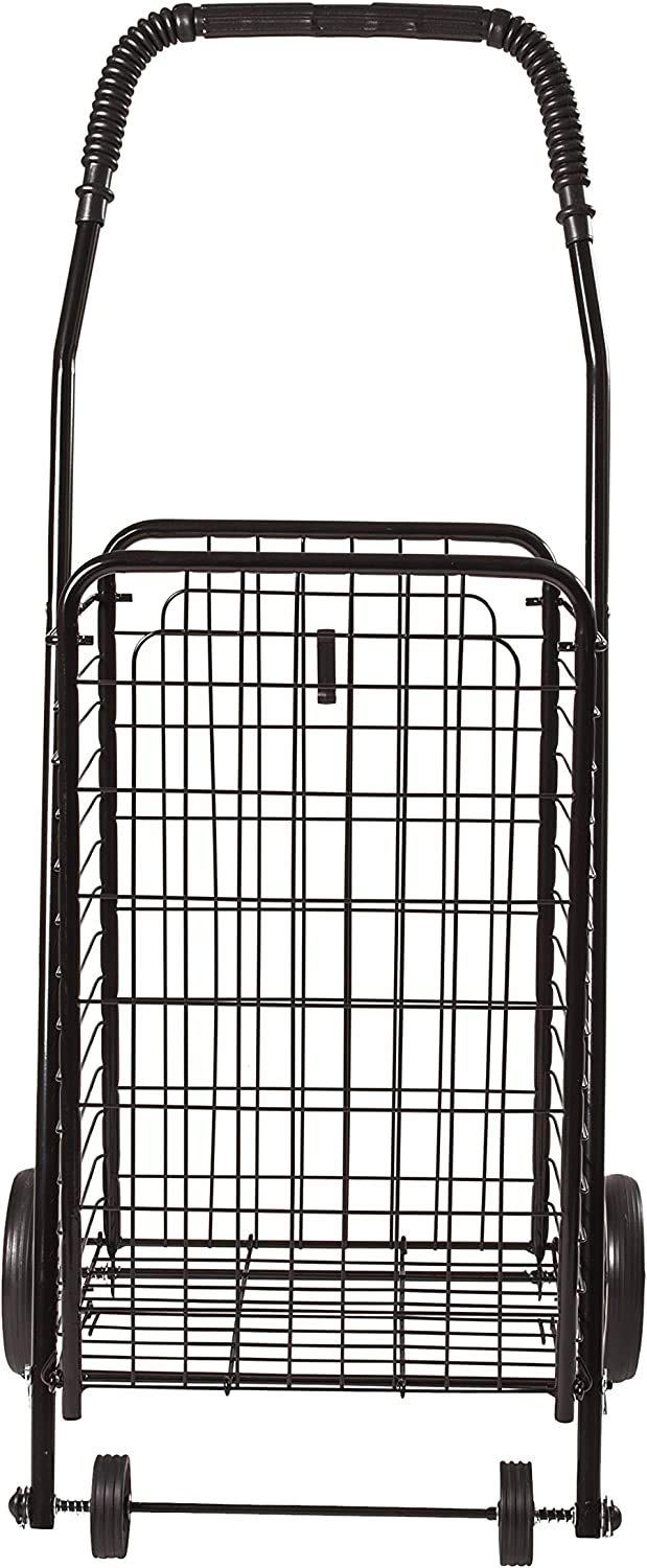 Black Foldable Utility Cart with Wheels P612486