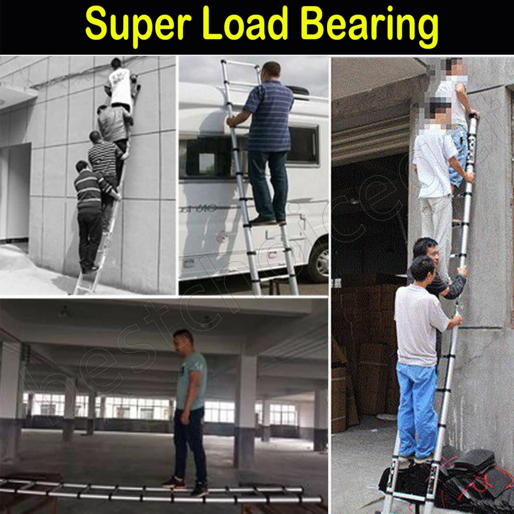 Aluminum Telescopic Extension Ladder 8.5ft-20.3ft Non-Slip W89994