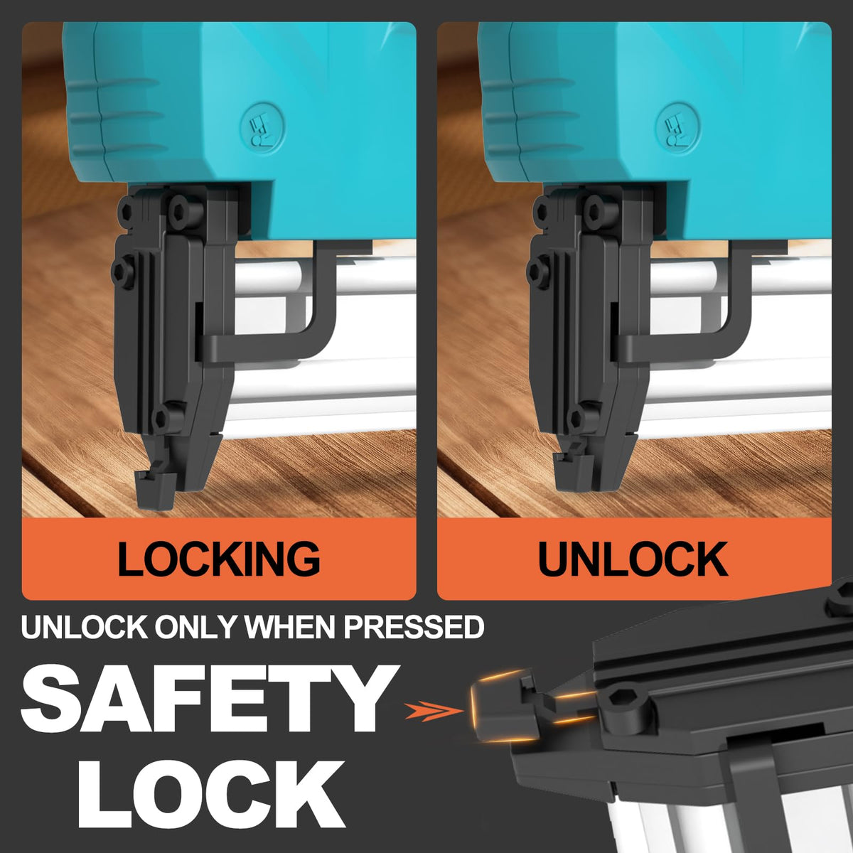 Cordless 21V 2 in 1 Brad Nailer and Staple Gun J856
