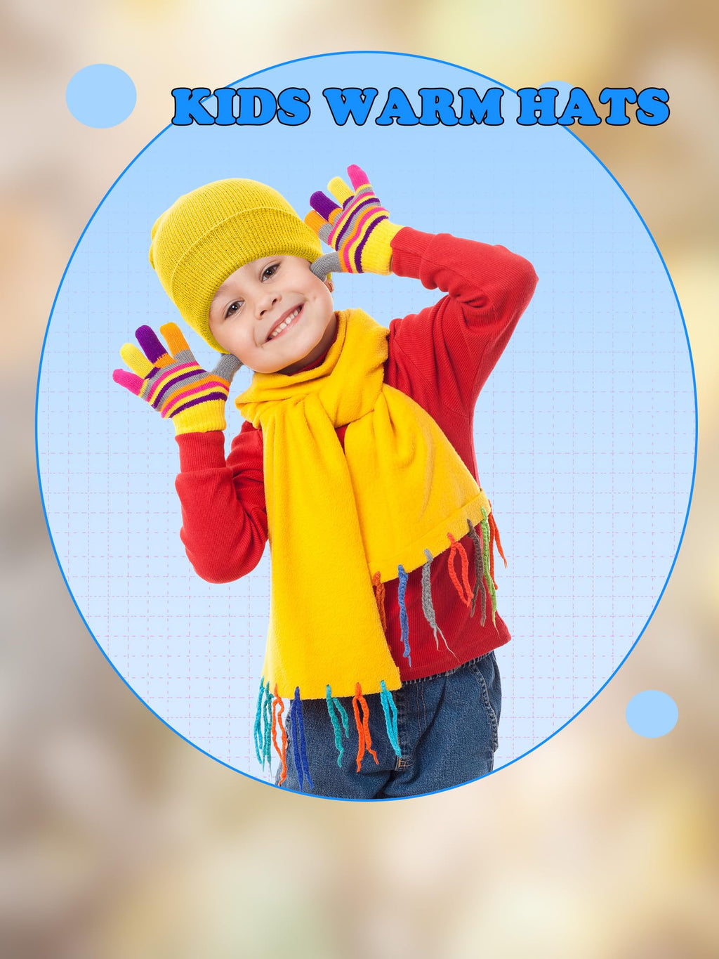 30 Pack Kids Winter Knit Beanies E831608
