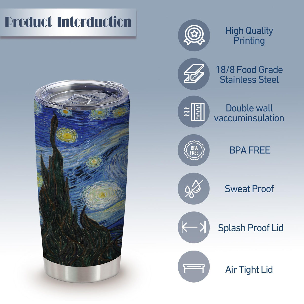 20oz Insulated Stainless Steel Tumbler with Lid D8130
