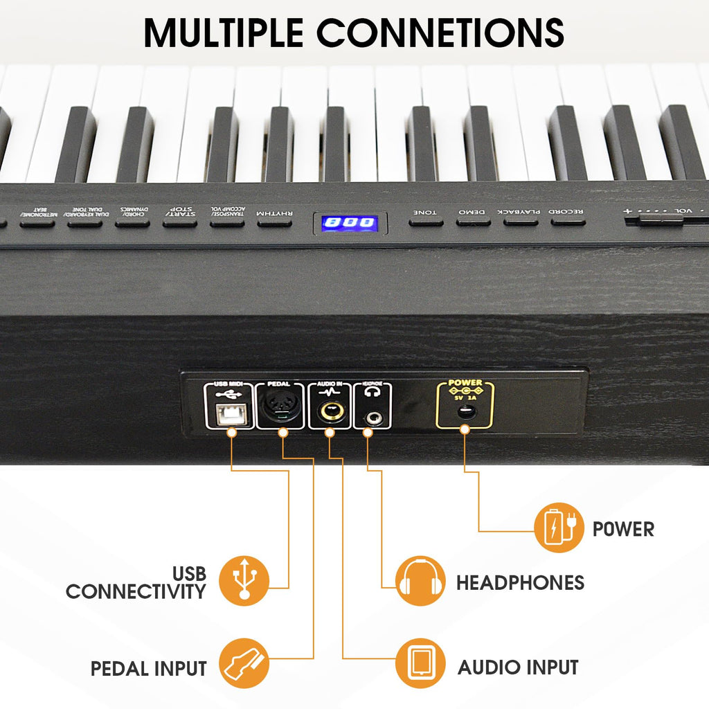 88 Key Semi Weighted Digital Piano with Stand M242