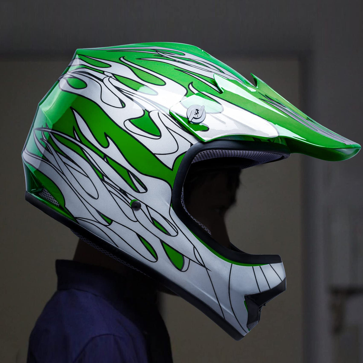Youth Kids Motocross Helmet with Goggles and Gloves N9199