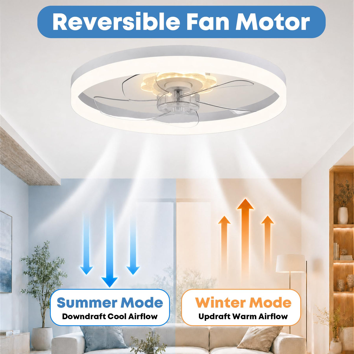 20'' Ceiling Fan with Light and Remote Z199186