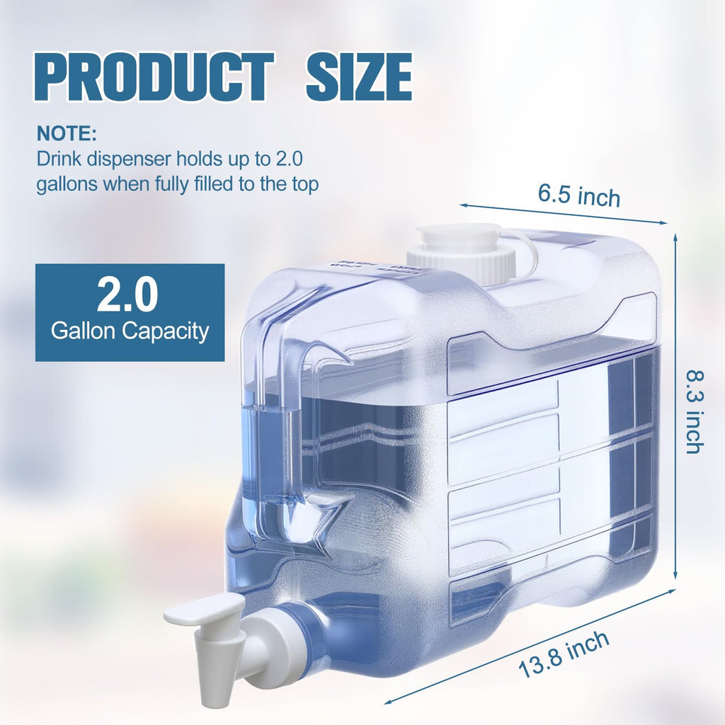 2 Gallon Plastic Water Dispenser Bottle L892870