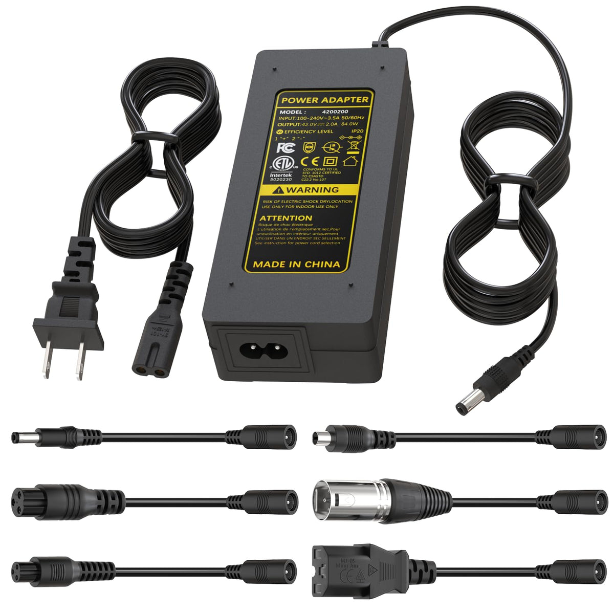 42V 2A Electric Scooter Charger with 7 Plugs M207