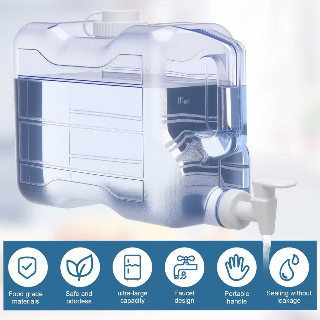 2 Gallon Plastic Water Dispenser Bottle L892870