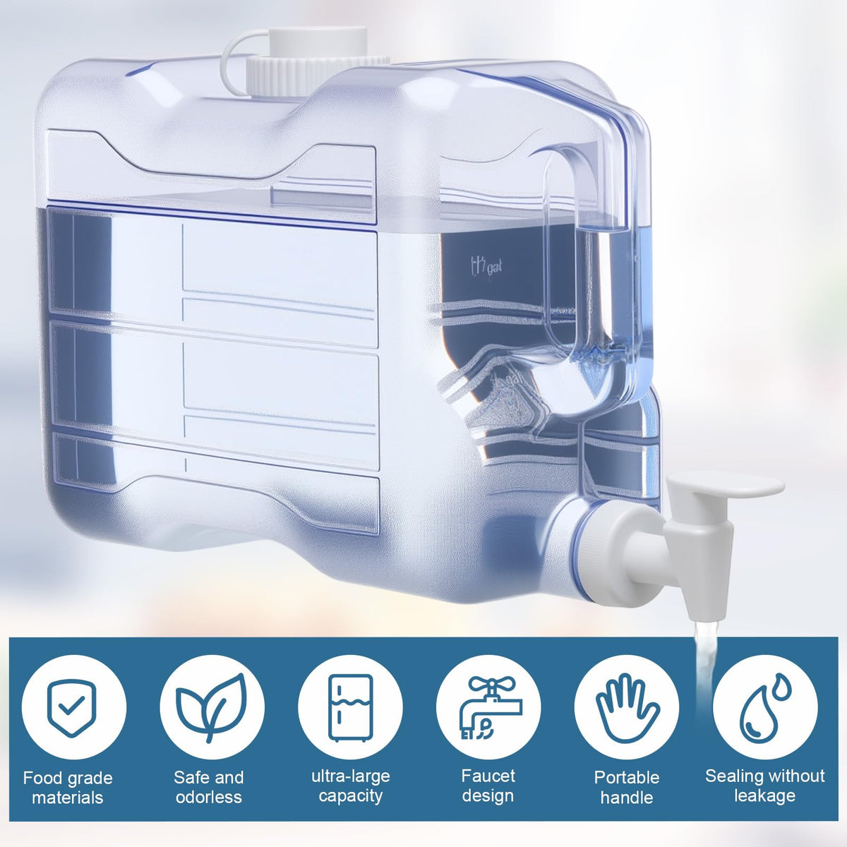 2 Gallon Plastic Water Dispenser Bottle L892870