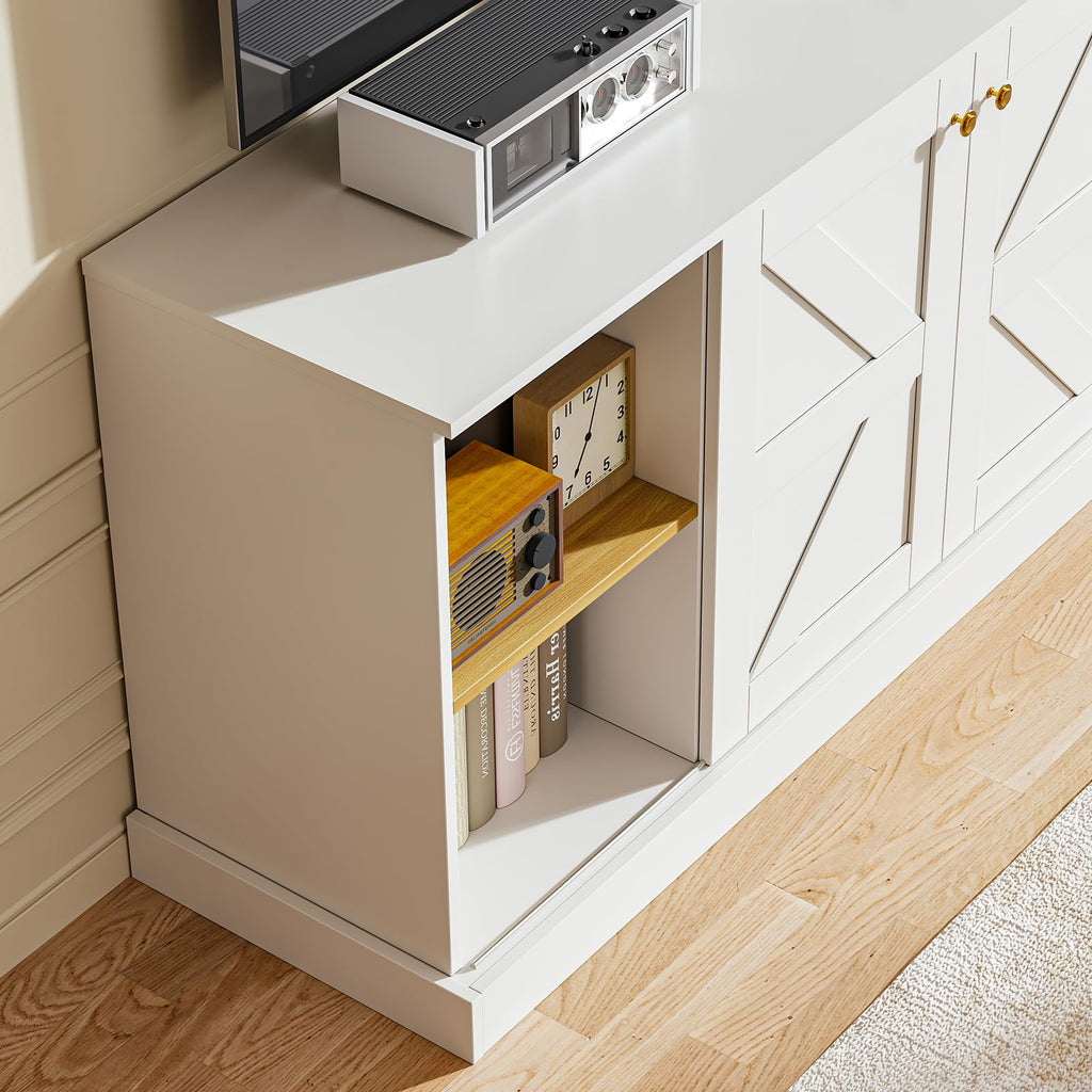 White TV Stand Entertainment Center X276164