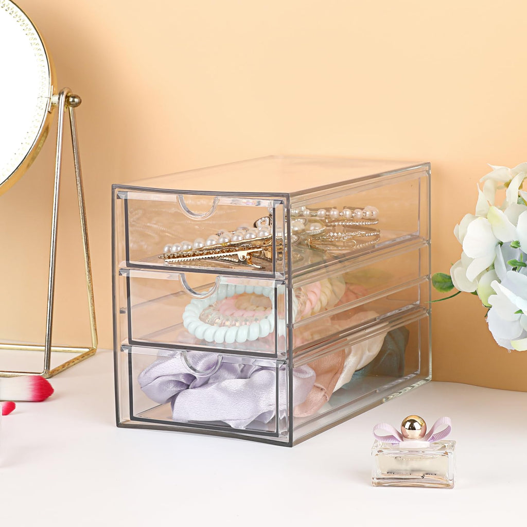 3 Drawer Clear Acrylic Desktop Organizer G87973
