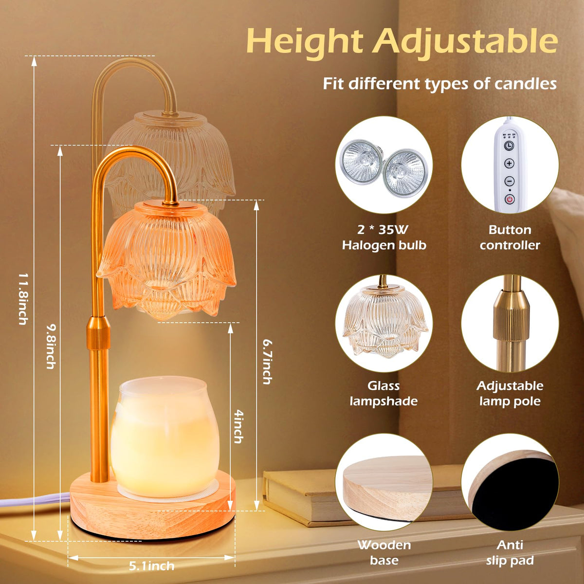 Candle Warmer Lamp with Timer K77640