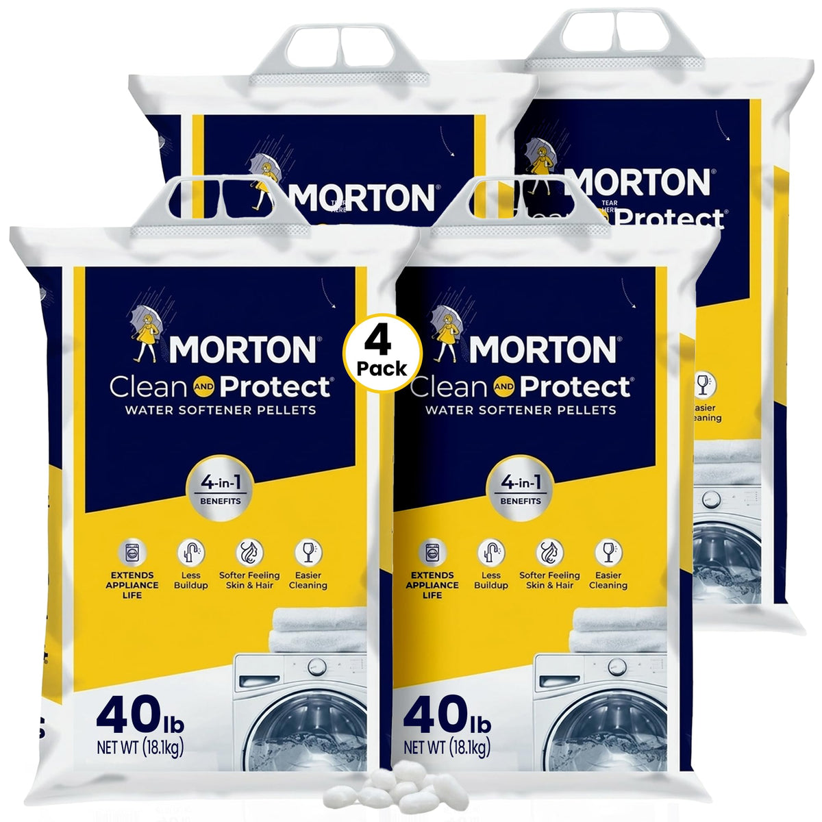 Water Softener Salt Pellets 40 lb 4 Pack F2392