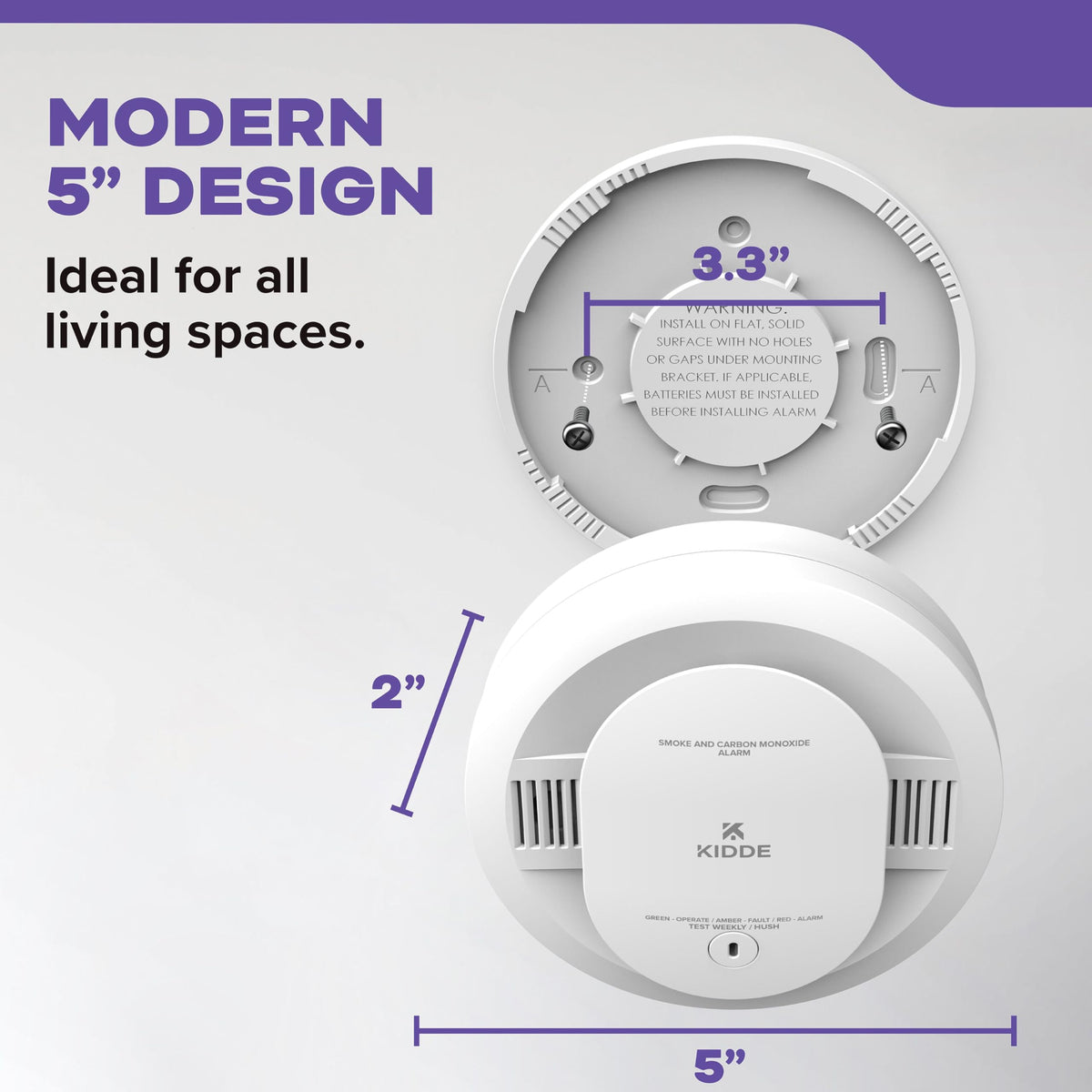 Smoke & CO Detector, AA Battery-Powered, 3 Pack L442836