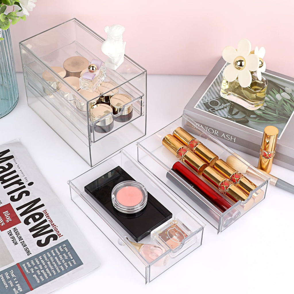 3 Drawer Clear Acrylic Desktop Organizer G87973
