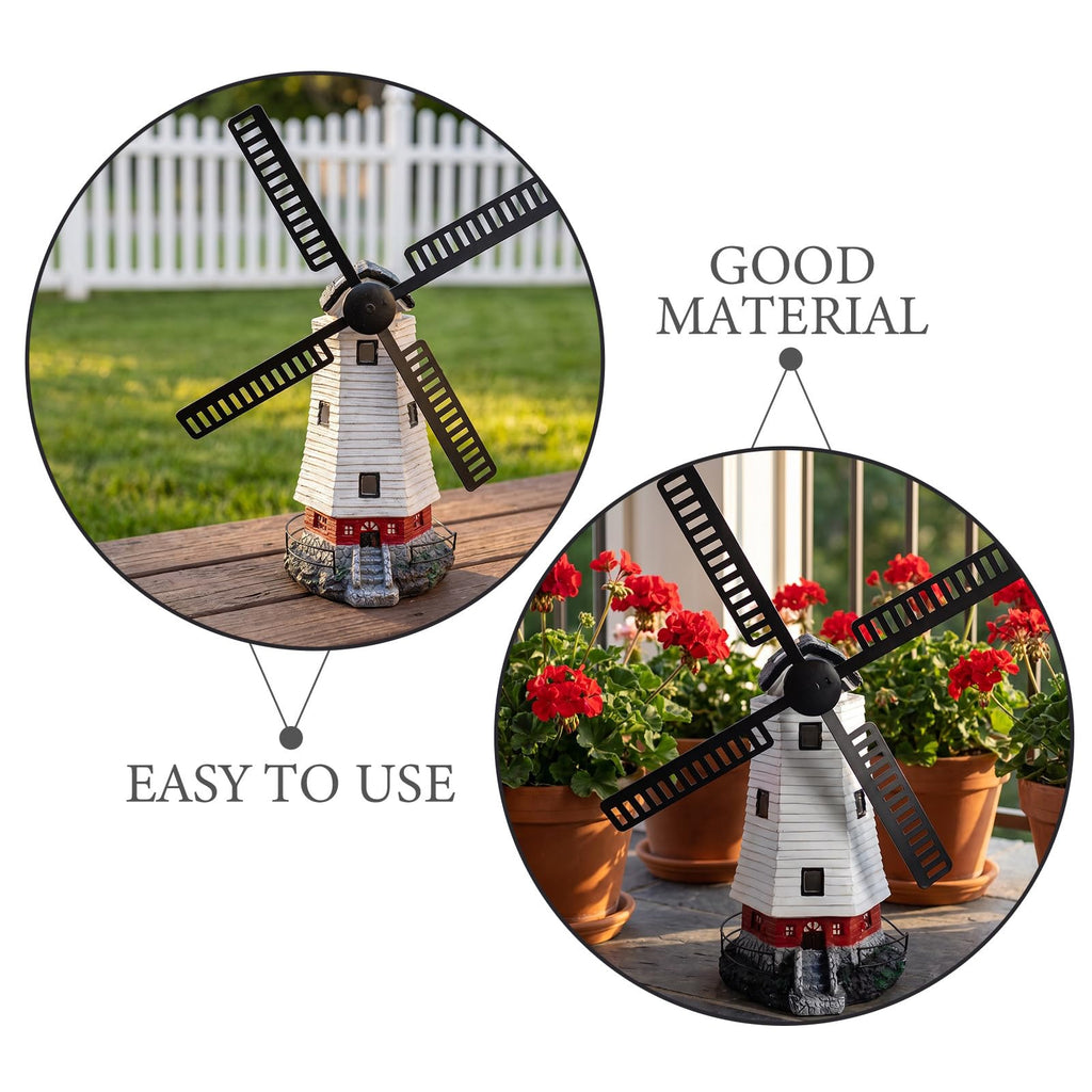 Solar Powered LED Lighthouse Garden Statue X405593